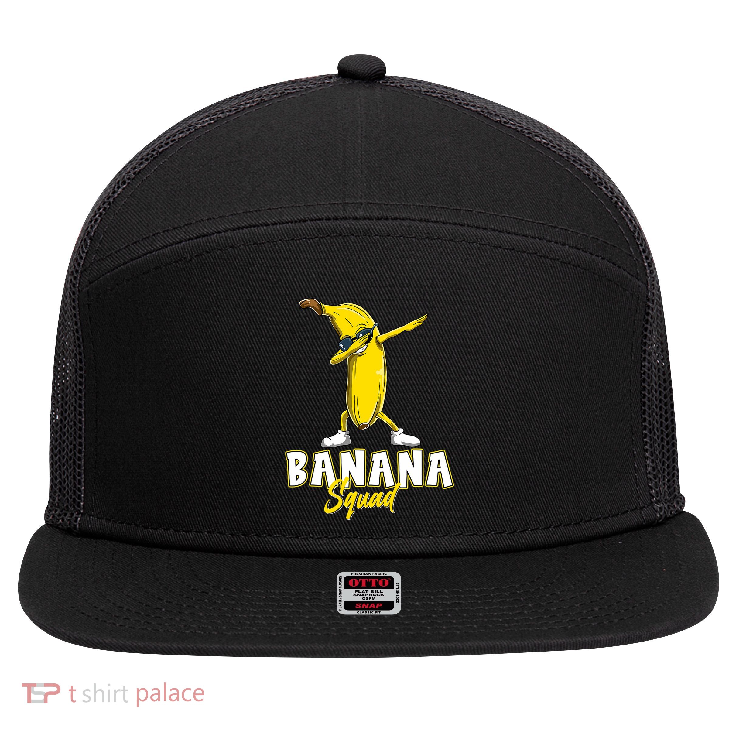 Banana Squad Funny Dabbing 7 Panel Mesh Trucker Snapback Hat