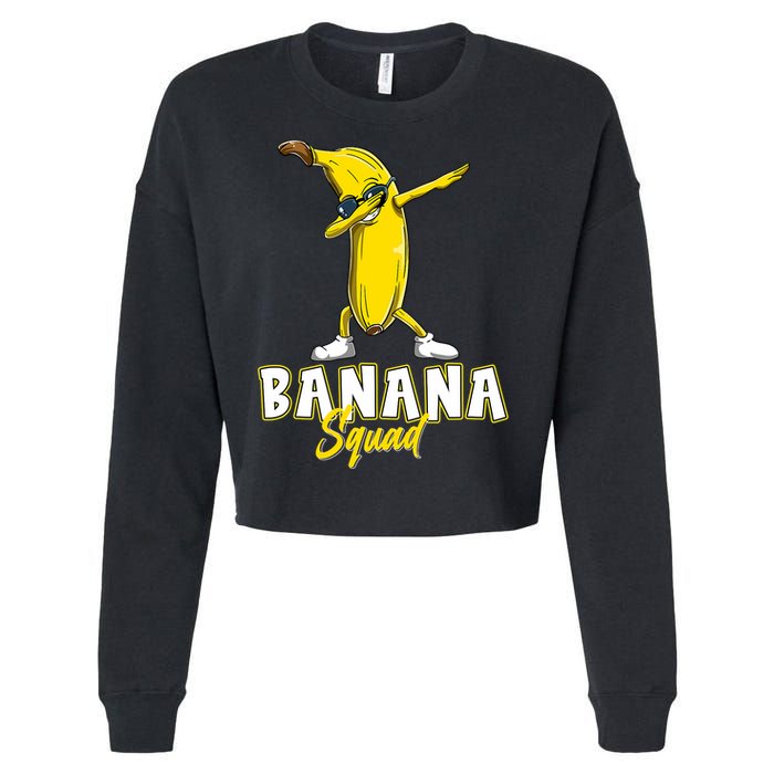 Banana Squad Funny Dabbing Cropped Pullover Crew