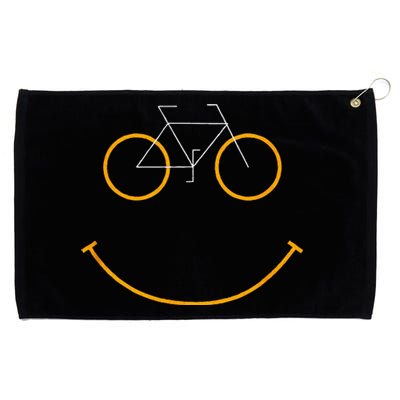 Bike Smiling Face Funny MTB Cycling Grommeted Golf Towel