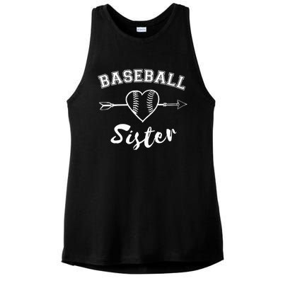 Baseball Sister Family Ladies PosiCharge Tri-Blend Wicking Tank