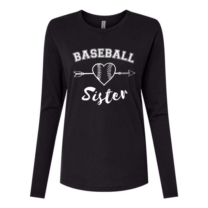 Baseball Sister Family Womens Cotton Relaxed Long Sleeve T-Shirt