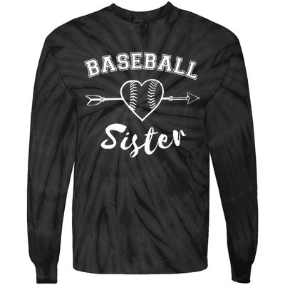 Baseball Sister Family Tie-Dye Long Sleeve Shirt