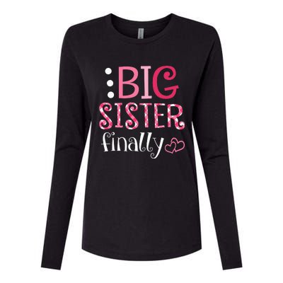 Big Sister Finally Pregnancy Announcement Womens Cotton Relaxed Long Sleeve T-Shirt