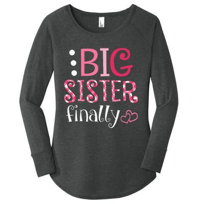 Big Sister Finally Pregnancy Announcement Women's Perfect Tri Tunic Long Sleeve Shirt