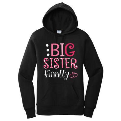 Big Sister Finally Pregnancy Announcement Women's Pullover Hoodie