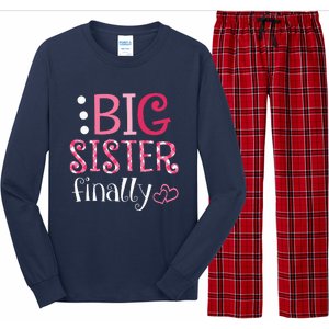 Big Sister Finally Pregnancy Announcement Long Sleeve Pajama Set