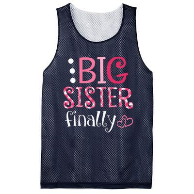 Big Sister Finally Pregnancy Announcement Mesh Reversible Basketball Jersey Tank