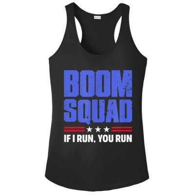 BOOM SQUAD Fireworks Director 4th of July Gift Ladies PosiCharge Competitor Racerback Tank