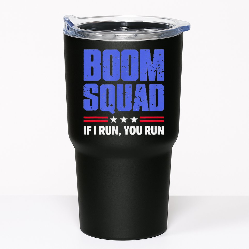 BOOM SQUAD Fireworks Director 4th of July Gift Tumbler