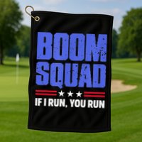 BOOM SQUAD Fireworks Director 4th of July Gift Golf Towel