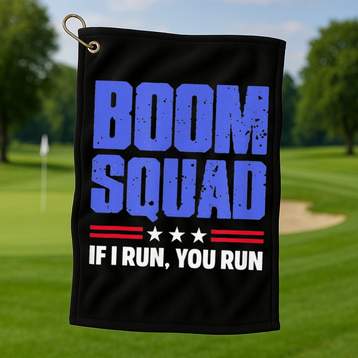 BOOM SQUAD Fireworks Director 4th of July Gift Golf Towel