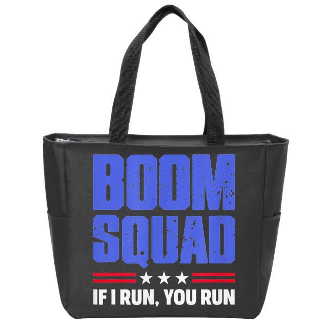 BOOM SQUAD Fireworks Director 4th of July Gift Zip Tote Bag