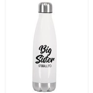 Big Sister Finally Toddlers Big Sister Stainless Steel Insulated Water Bottle