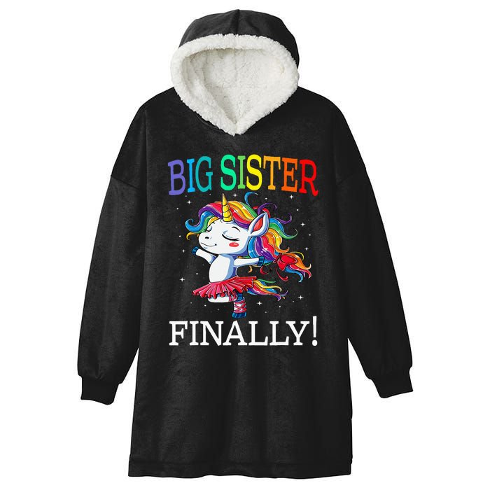 Big Sister Finally Unicorn Hooded Wearable Blanket