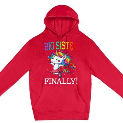 Big Sister Finally Unicorn Premium Pullover Hoodie