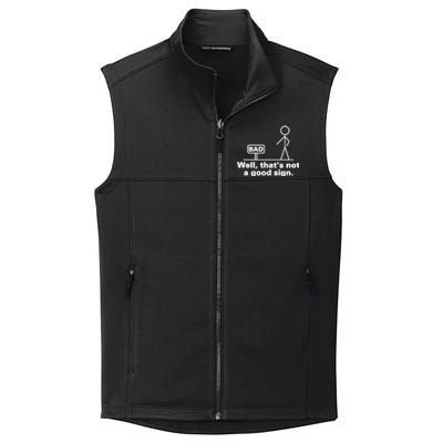 Bad Sign Funny Sarcastic Adult Teens Gift Collective Smooth Fleece Vest