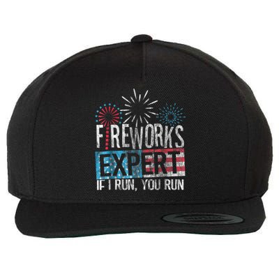 Boom Squad Fireworks Director 4th Of July Gift Wool Snapback Cap