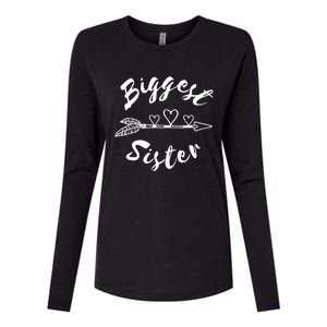 Biggest Sister Family Gift Womens Cotton Relaxed Long Sleeve T-Shirt