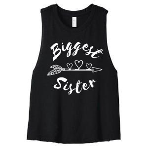 Biggest Sister Family Gift Women's Racerback Cropped Tank