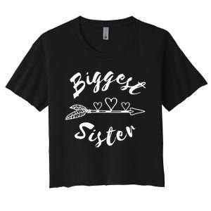 Biggest Sister Family Gift Women's Crop Top Tee