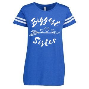 Biggest Sister Family Gift Enza Ladies Jersey Football T-Shirt