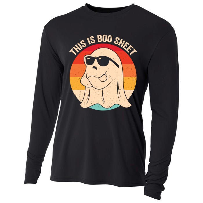 Boo Sheet Funny Halloween Graphic Cooling Performance Long Sleeve Crew