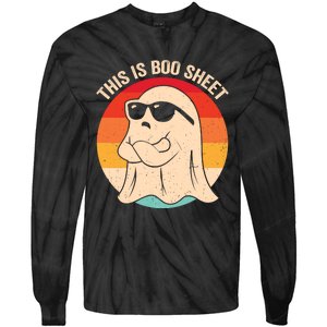 Boo Sheet Funny Halloween Graphic Tie-Dye Long Sleeve Shirt