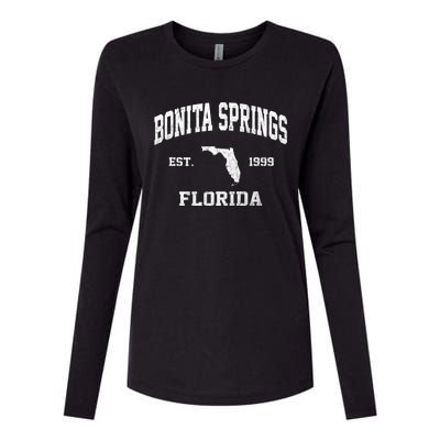 Bonita Springs Florida FL vintage state Athletic style Womens Cotton Relaxed Long Sleeve T-Shirt