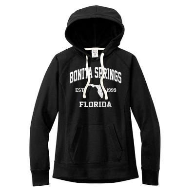 Bonita Springs Florida FL vintage state Athletic style Women's Fleece Hoodie