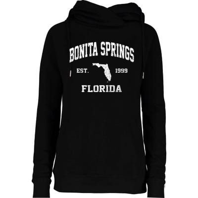 Bonita Springs Florida FL vintage state Athletic style Womens Funnel Neck Pullover Hood