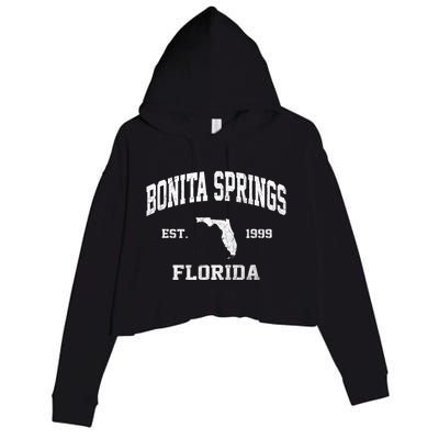 Bonita Springs Florida FL vintage state Athletic style Crop Fleece Hoodie