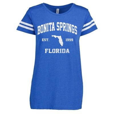 Bonita Springs Florida FL vintage state Athletic style Enza Ladies Jersey Football T-Shirt