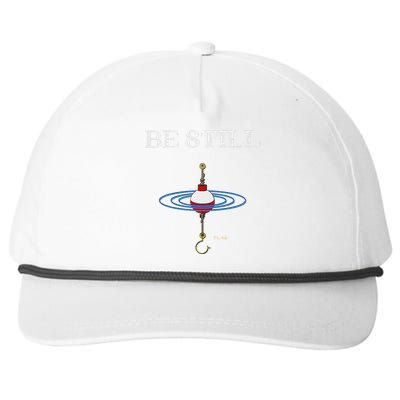 Be Still Fishing Meditational Psalms 46 Inspiration Snapback Five-Panel Rope Hat