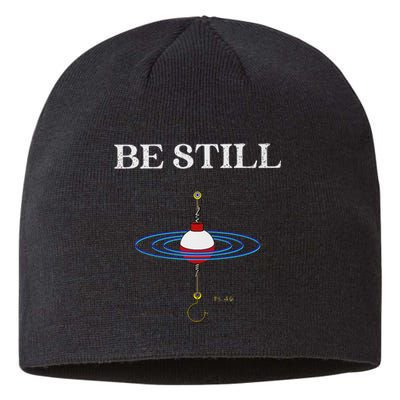 Be Still Fishing Meditational Psalms 46 Inspiration Sustainable Beanie