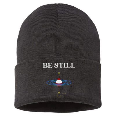 Be Still Fishing Meditational Psalms 46 Inspiration Sustainable Knit Beanie