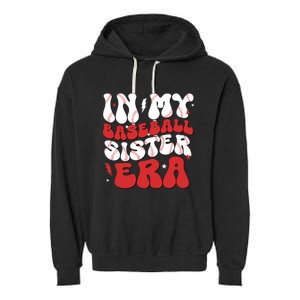 Baseball Sister Funny For Mothers Day Garment-Dyed Fleece Hoodie