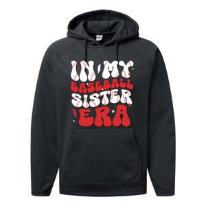 Baseball Sister Funny For Mothers Day Performance Fleece Hoodie