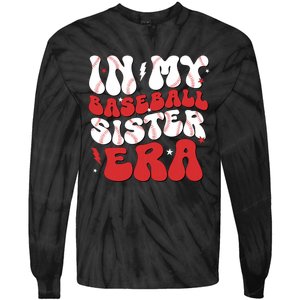 Baseball Sister Funny For Mothers Day Tie-Dye Long Sleeve Shirt