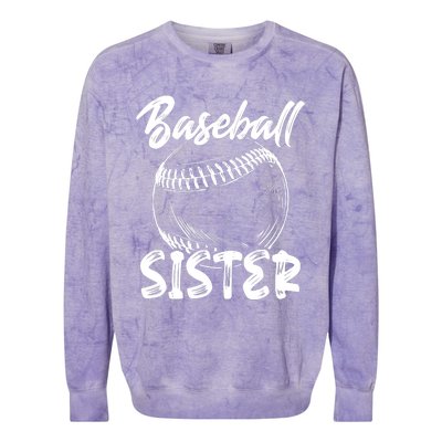 Baseball Sister For Wo Family Matching Players Team Colorblast Crewneck Sweatshirt