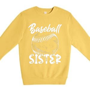 Baseball Sister For Wo Family Matching Players Team Premium Crewneck Sweatshirt