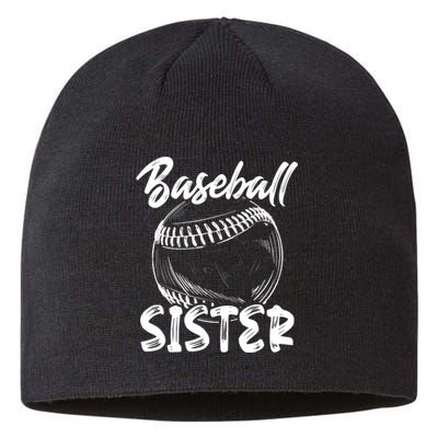 Baseball Sister For Wo Family Matching Players Team Sustainable Beanie