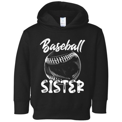 Baseball Sister For Wo Family Matching Players Team Toddler Hoodie