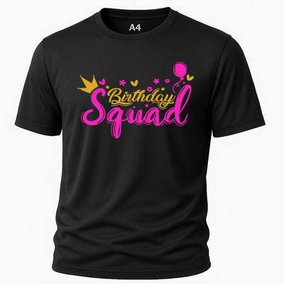 Birthday Squad Funny Birthday Party Girl Cooling Performance Crew T-Shirt