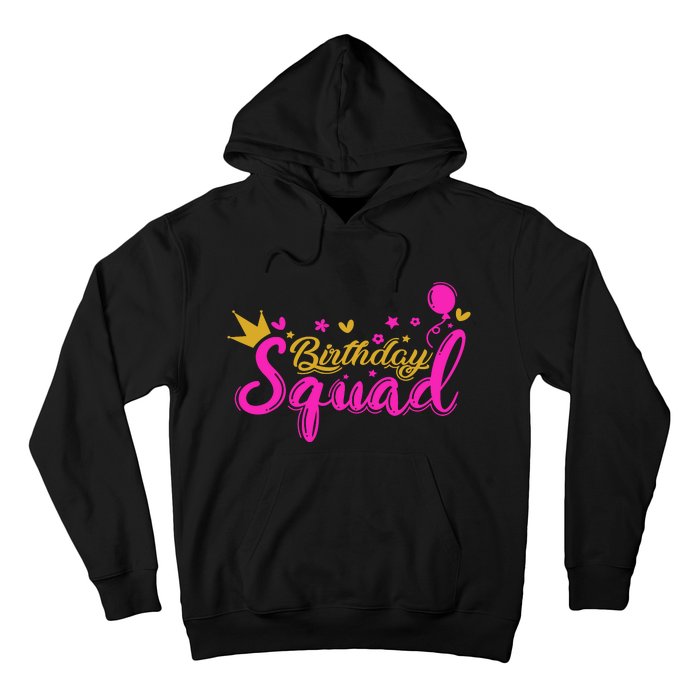 Birthday Squad Funny Birthday Party Girl Hoodie