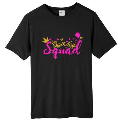 Birthday Squad Funny Birthday Party Girl Tall Fusion ChromaSoft Performance T-Shirt