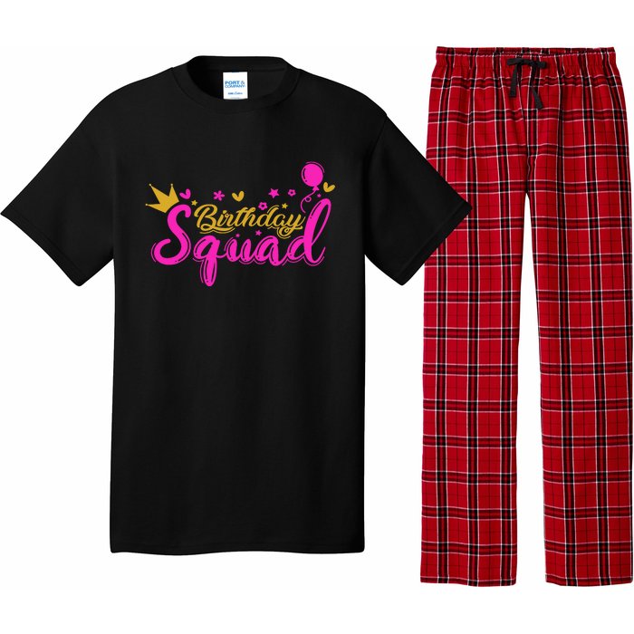 Birthday Squad Funny Birthday Party Girl Pajama Set