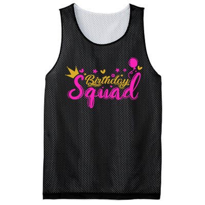 Birthday Squad Funny Birthday Party Girl Mesh Reversible Basketball Jersey Tank