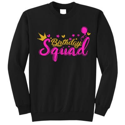 Birthday Squad Funny Birthday Party Girl Tall Sweatshirt