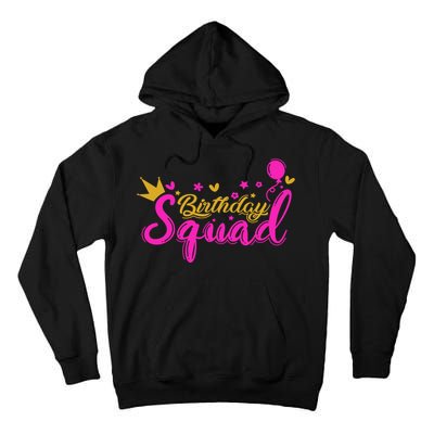 Birthday Squad Funny Birthday Party Girl Tall Hoodie