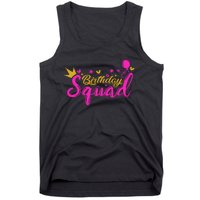 Birthday Squad Funny Birthday Party Girl Tank Top